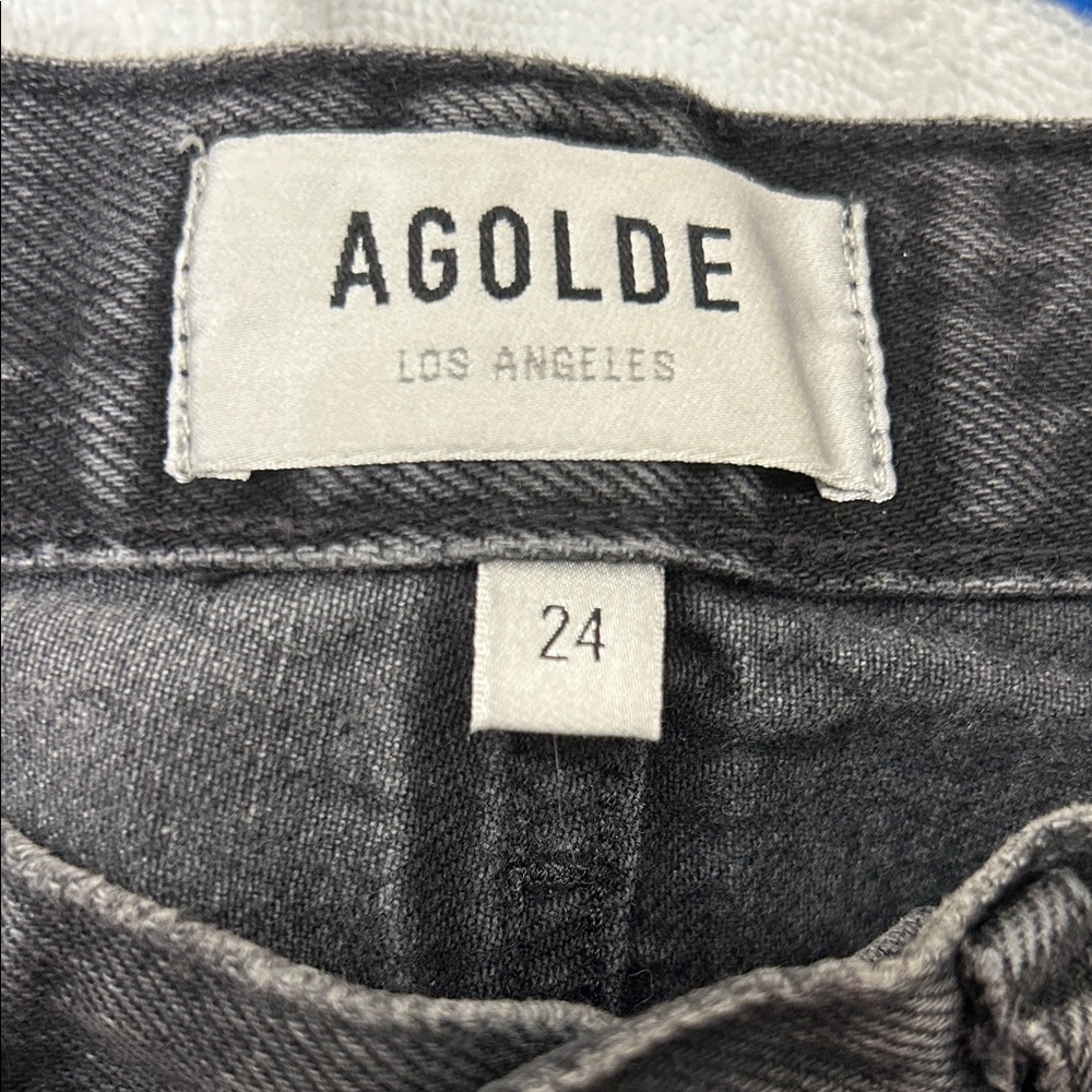 Agolde Charcoal Denim Jeans- used - button fly with one button issue- see pics